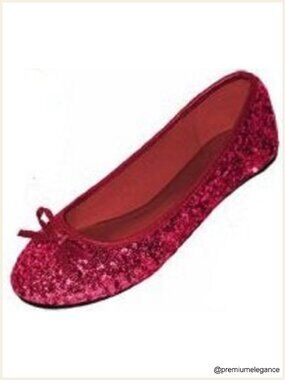 Women's Sequin Glitter Bow Ballet Flat Shoes - Sparkly Comfortable Slip-On